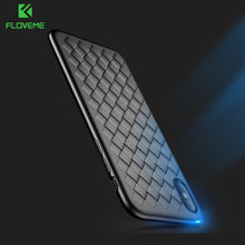 FLOVEME Super Soft Phone Case For iPhone 8 X XS Max Luxury Grid Cases For iPhone 6 6s 7 8 Plus XR XS Cover Silicone Accessories