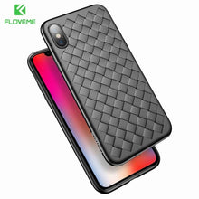 FLOVEME Super Soft Phone Case For iPhone 8 X XS Max Luxury Grid Cases For iPhone 6 6s 7 8 Plus XR XS Cover Silicone Accessories